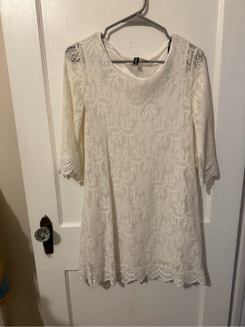 Divided White Lace Top